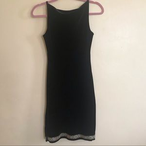 Y2K VINTAGE BLACK VELVET DRESS